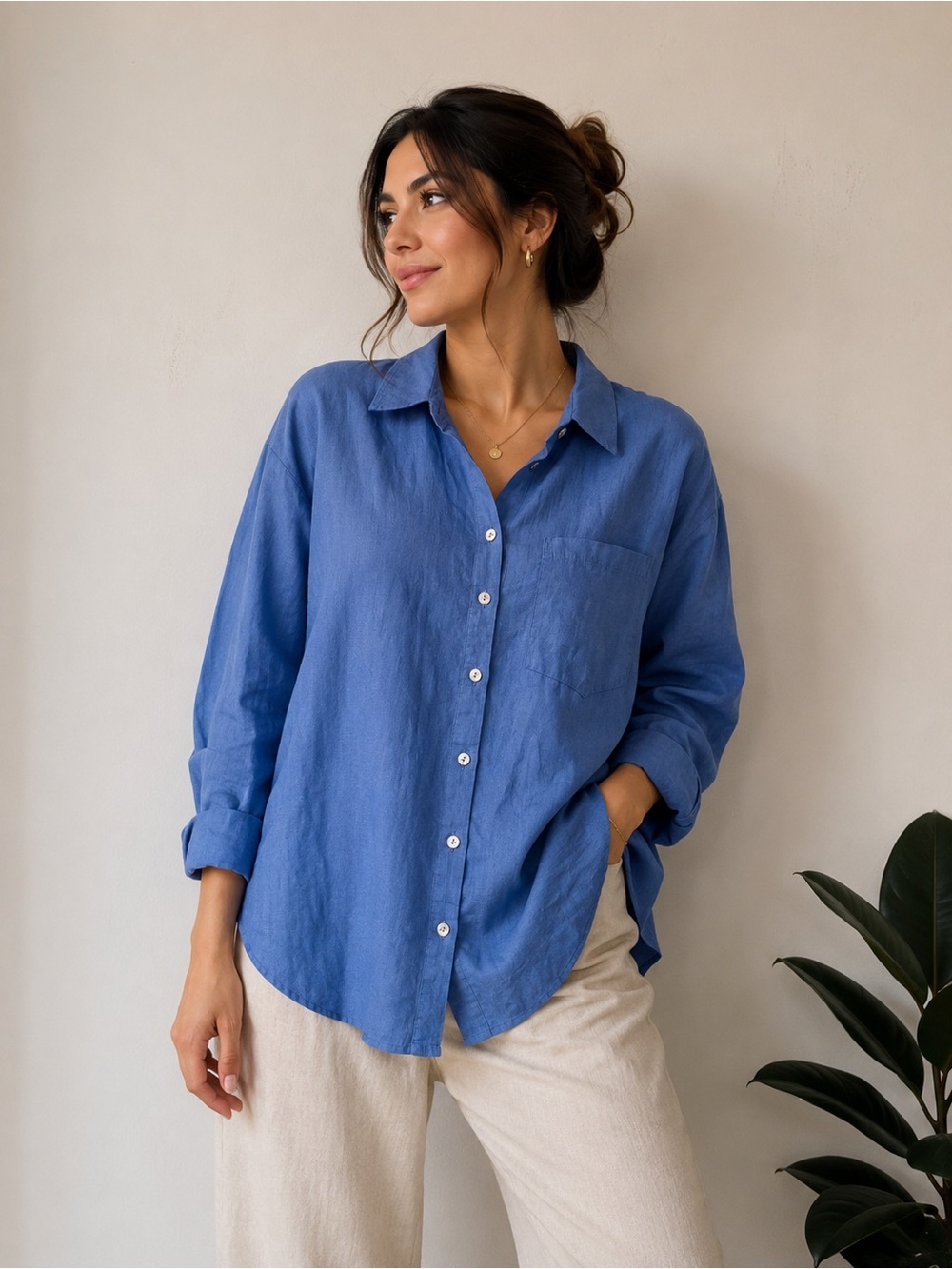 Re:union Label 100% Linen Button-Up Shirt – Size 12